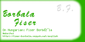 borbala fiser business card